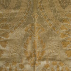3 EV42 2.4y x 53"w Scalamandre Pugin Gold on Yellow Strie Silk Damask Neoclassical MSRP USD298/y Piece A