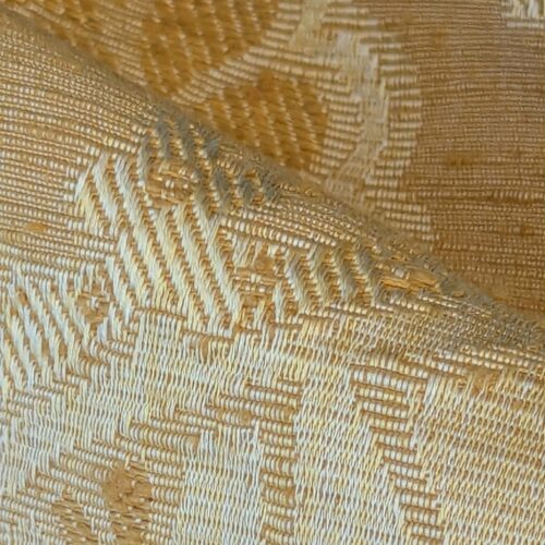 PXL_20241003_171433095 4 EV42 2.4y x 54"w Scalamandre Pugin Gold on Yellow Strie Silk Damask Neoclassical MSRP USD298/y Piece B