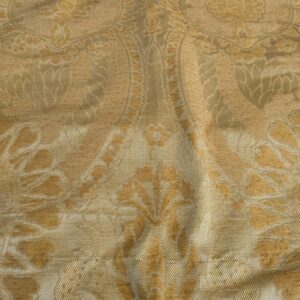 PXL_20241003_171507812 4 EV42 2.4y x 54"w Scalamandre Pugin Gold on Yellow Strie Silk Damask Neoclassical MSRP USD298/y Piece B