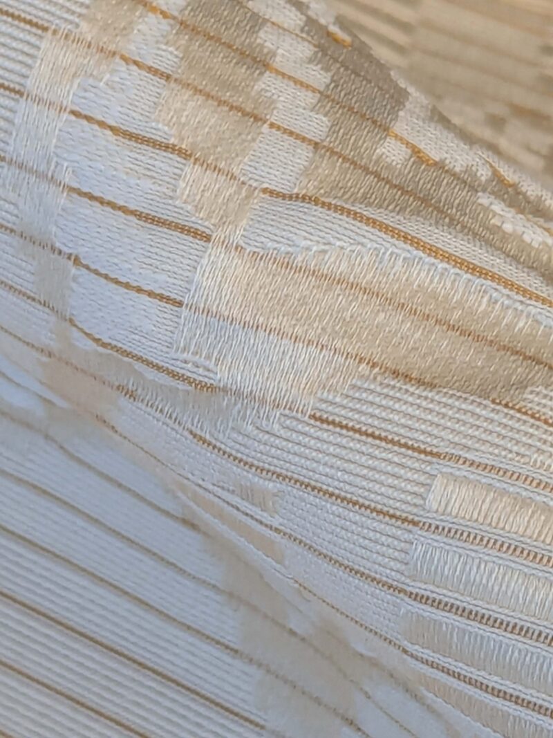 PXL_20241003_175253868 13 EV42 2.3y x 52" Scalamandre “sabrina Gaufre” Damask French Dove Cream Gold Silk Stripe Floral