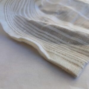 PXL_20241004_175435955 1 EV43 Sheers 30" x 51" wide Scalamandre Stripe Beige Cream Small Stain