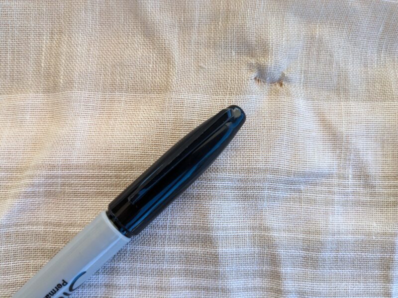 PXL_20241004_175632255 1 EV43 Sheers 30" x 51" wide Scalamandre Stripe Beige Cream Small Stain