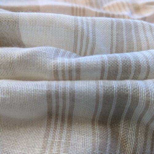 PXL_20241004_175711556 1 EV43 Sheers 30" x 51" wide Scalamandre Stripe Beige Cream Small Stain