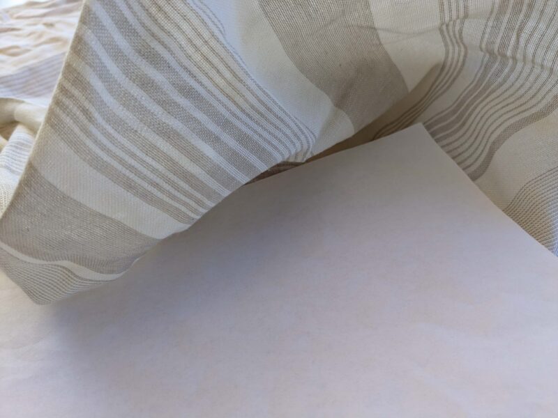 PXL_20241004_175742794 1 EV43 Sheers 30" x 51" wide Scalamandre Stripe Beige Cream Small Stain