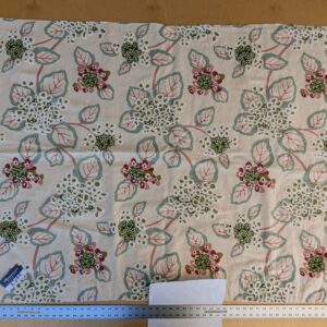PXL_20241008_185941322 1 EV44 1.2y x 58"w Scalamandre Miranda Red Violet Floral Cotton Print Embroidery MSRP USD646/Yard