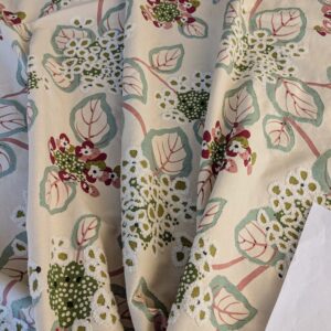 PXL_20241008_190126964 1 EV44 1.2y x 58"w Scalamandre Miranda Red Violet Floral Cotton Print Embroidery MSRP USD646/Yard