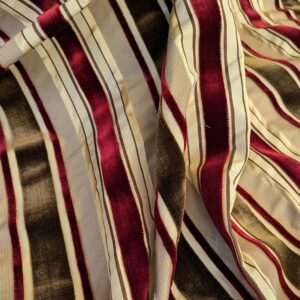 PXL_20241009_202320869 by yard Scalamandre Giacomo Silk Velvet Stripe Burgundy Brown Decadent Silk Pile MSRP USD500/y