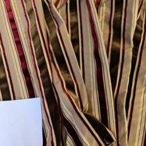 PXL_20241009_202334235 by yard Scalamandre Giacomo Silk Velvet Stripe Burgundy Brown Decadent Silk Pile MSRP USD500/y