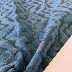 PXL_20241014_194206276 1.5yard Scalamandre Echo Velvet Peacock Blue Geometric MSRP USD 316/y