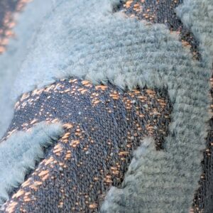 PXL_20241014_194209852 1.5yard Scalamandre Echo Velvet Peacock Blue Geometric MSRP USD 316/y