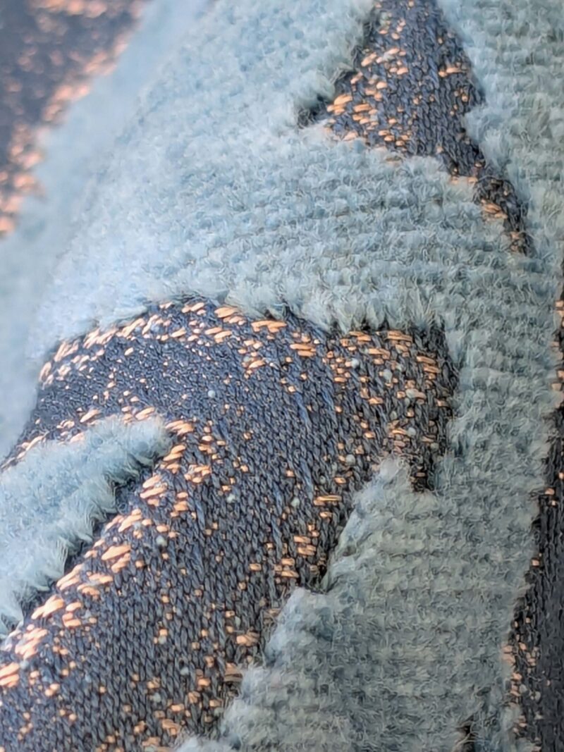 PXL_20241014_194209852 1.5yard Scalamandre Echo Velvet Peacock Blue Geometric MSRP USD 316/y