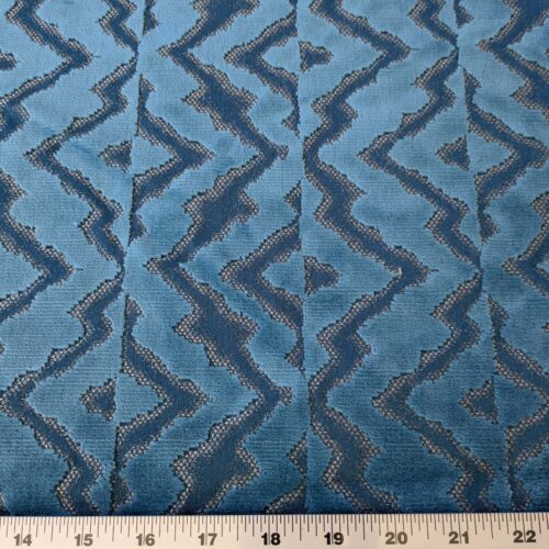 PXL_20241014_194224630 1.5yard Scalamandre Echo Velvet Peacock Blue Geometric MSRP USD 316/y
