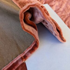 PXL_20241014_194910245 2.4yard with small stains Scalamandre Folio Coral Red Pink Superb Silk Velvet With Cuddly Silk Pile Yet Durable MSRP USD 566/y
