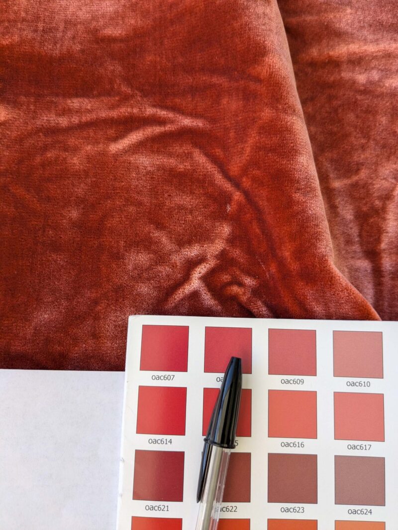 PXL_20241014_194958939 2.4yard with small stains Scalamandre Folio Coral Red Pink Superb Silk Velvet With Cuddly Silk Pile Yet Durable MSRP USD 566/y