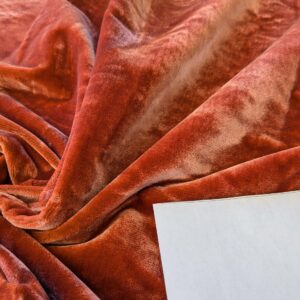 PXL_20241014_195018684 2.4yard with small stains Scalamandre Folio Coral Red Pink Superb Silk Velvet With Cuddly Silk Pile Yet Durable MSRP USD 566/y