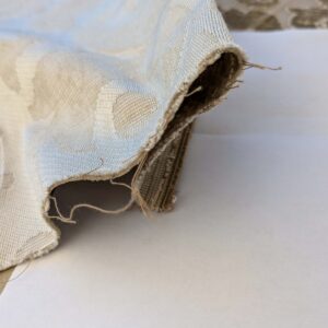 PXL_20241014_204912713 0.7 yard with Corner Cut Scalamandre Venezia Silk Velvet Beige Renaissance MSRP USD 596/Y
