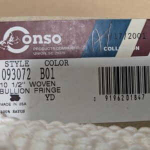 PXL_20241016_213857232 by yard  Scalamandre Conso 100% Rayon 093072-B01 (Trim Box B) Bullion Fringe Woven Rayon Long White