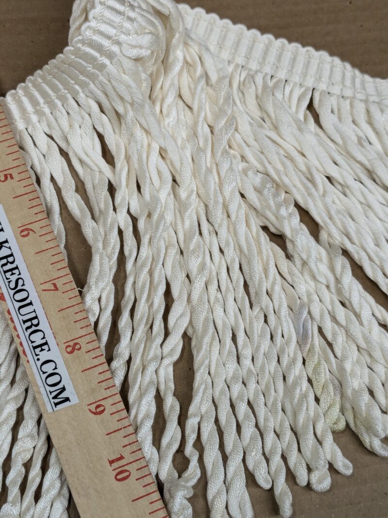 PXL_20241016_214249952 by yard  Scalamandre Conso 100% Rayon 093072-B01 (Trim Box B) Bullion Fringe Woven Rayon Long White