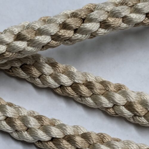 PXL_20241016_222149010 4.1yards Scalamandre 100% Silk Rope Trim C42-53 (Trim Box B) Woven White Brown