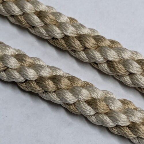 50" Scalamandre 100% Silk Rope Trim C42-53 (Trim Box B) Woven White Brown