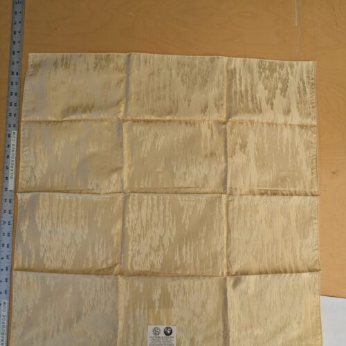 PXL_20241018_184206544 1 EV45 Silk Square 28" x 28"  Old World Weavers Cetonia Limone Damask Abstract Gold Beige MSRP USD 400/y