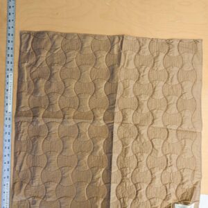 22 EV45 Silk Blend Square 26" x 25" Scalamandre Grey Watkins Carrollton Bronze Embroidery Brown MSRP USD 258/y