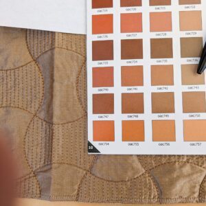 22 EV45 Silk Blend Square 26" x 25" Scalamandre Grey Watkins Carrollton Bronze Embroidery Brown MSRP USD 258/y