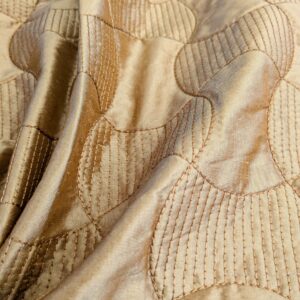 22 EV45 Silk Blend Square 26" x 25" Scalamandre Grey Watkins Carrollton Bronze Embroidery Brown MSRP USD 258/y