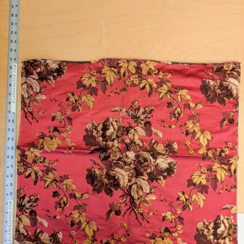PXL_20241018_194319302 33 EV45 Silk Square 21" x 25" Tassinari and Chatel Offenbach Red Gold Botanical Foliage Historic MSRP USD 1766/y