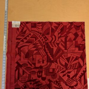 PXL_20241018_204818738 20 EV46 Velvet Square 26"x 29" Scalamandre Edmon Petit Old World Weavers Velours Monaco Carouber Tosca Red Art Deco