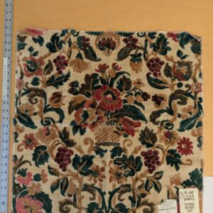 PXL_20241018_205356113 22 EV46 Velvet Square 24"x 25" Scalamandre Edmon Petit Old World Weavers Monte Cristo Cotton Floral Botanical
