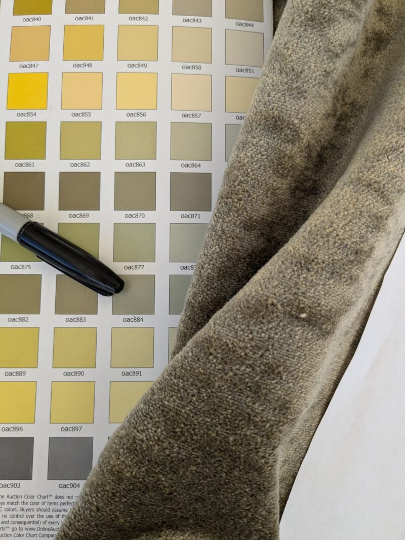 Mohair & Silk Velvet Seaweed Texture In Heather Green Heavy Duty