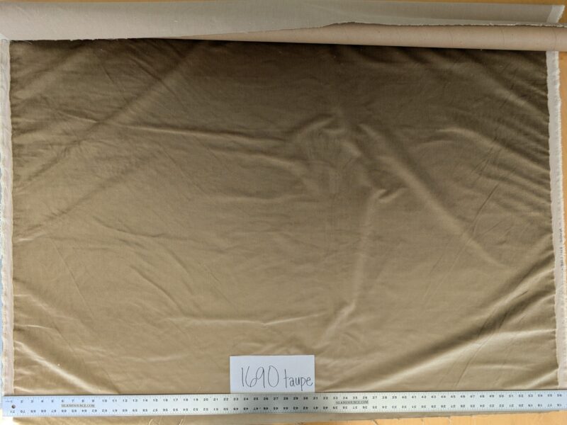 PXL_20241029_214751100 King's Silk Velvet Taupe Radiance Highest Quality Heavy 39,000+ martindale MSRP USD 728/Yard