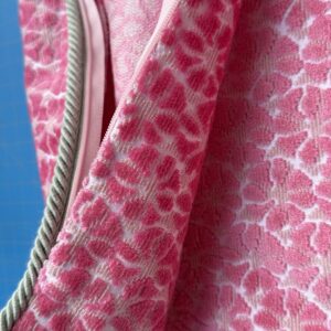 img_8344-2 Pillow Case only Scalamandre Hinson Colorpop Pillow Petal Velvet in Pinks with Cord Trim Pink  MSRP8