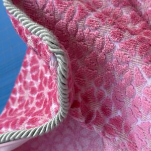 img_8345-2 Pillow Case only Scalamandre Hinson Colorpop Pillow Petal Velvet in Pinks with Cord Trim Pink  MSRP8