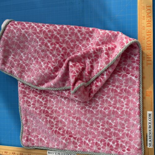img_8347-2 Pillow Case only Scalamandre Hinson Colorpop Pillow Petal Velvet in Pinks with Cord Trim Pink  MSRP8