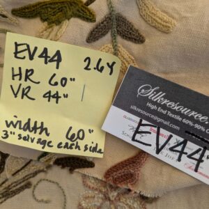 original_cd972d5e-10e4-44c8-aa8d-8a08eae017e3_PXL_20241008_193449071 10 EV44 2.6yd x 60"w Scalamandre Old World Weavers Floribunda Floral Botanical Tree Foliage Brown Green Red on Beige Embroidery Historical MSRP US 400+/Y