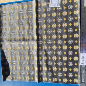 1 Berkbox103 Square Scalamandre Colony Collection Raku Grigio Gray Yellow Geometric Small Scale 26"x28"