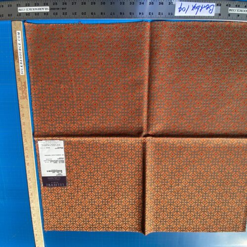 IMG_6854 13 Berkbox104 Square Scalamandre Lelievre Paris Palanquin Curry Orange Small Scale Texture