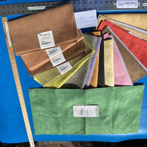 IMG_6940 1 Berkbox105 Square Scalamandre Aldeco Thara Island Faux Leather Solid Polyester - 16 Pieces with different colors 13"width 26" Long