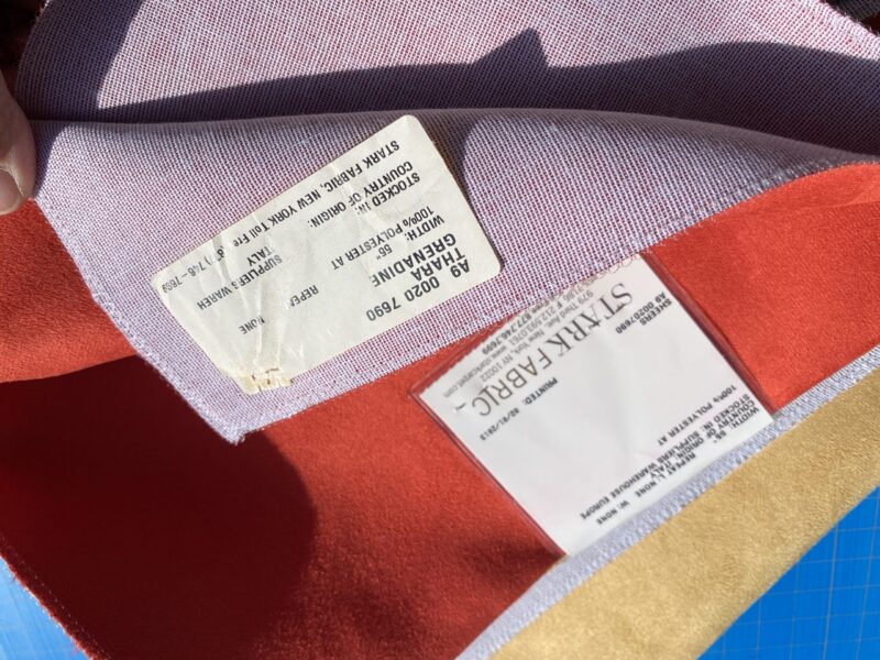 1 Berkbox105 Square Scalamandre Aldeco Thara Island Faux Leather Solid Polyester - 16 Pieces with different colors 13"width 26" Long