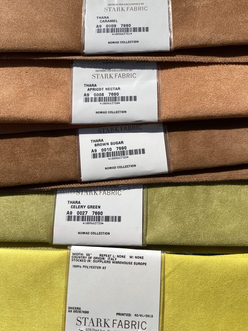 1 Berkbox105 Square Scalamandre Aldeco Thara Island Faux Leather Solid Polyester - 16 Pieces with different colors 13"width 26" Long