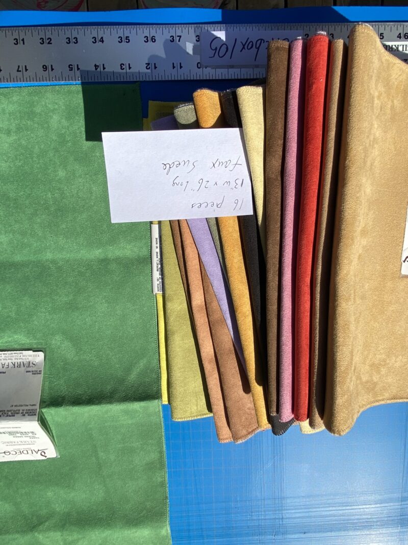 1 Berkbox105 Square Scalamandre Aldeco Thara Island Faux Leather Solid Polyester - 16 Pieces with different colors 13"width 26" Long