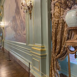 IMG_7281 Magnifique Jardin Garden Scroll Cut Silk Velvet Ruby Red MSRP USD 1000+