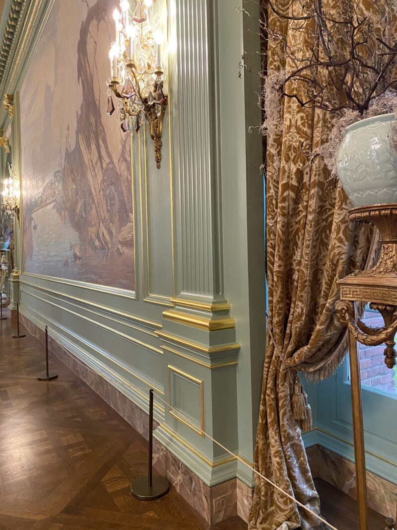 IMG_7281 Magnifique Jardin Garden Scroll Cut Silk Velvet Ruby Red MSRP USD 1000+