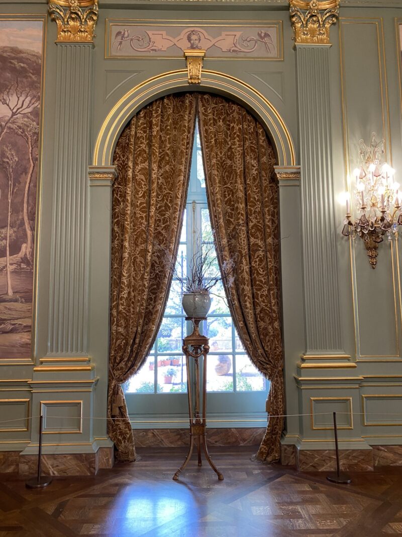 IMG_7282 Magnifique Jardin Garden Scroll Cut Silk Velvet Ruby Red MSRP USD 1000+