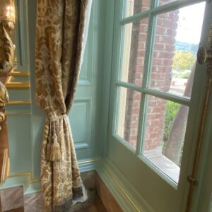 IMG_7285 Magnifique Jardin Garden Scroll Cut Silk Velvet Ruby Red MSRP USD 1000+