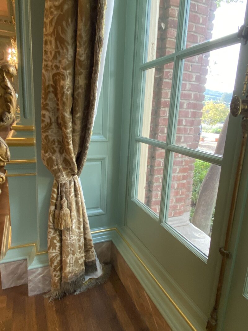 IMG_7285 Magnifique Jardin Garden Scroll Cut Silk Velvet Ruby Red MSRP USD 1000+