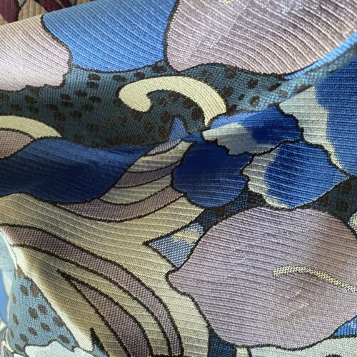 Beacon Hill Mizuchi Deep Purple Blue Art deco Floral Botanical Foliage Polyester MSRP USD 1178/y