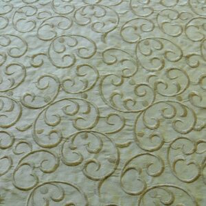 P1480930 by yard Pindler & Pindler Silk Embroidery Scroll Olive Green MSRP USD200+/y